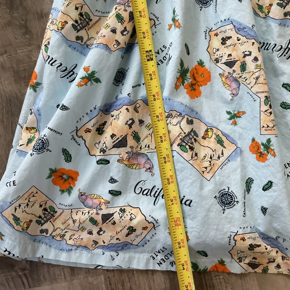 ModCloth The Golden State California Print Novelty Fit & Flare Dress Size S - Picture 6 of 7